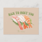Carte Postale Riz et brillance, chat sushi (Devant)