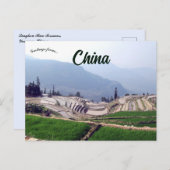 Carte Postale Rizières de Qingkou dans le Yunnan en Chine (Devant / Derrière)