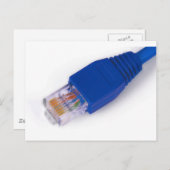Carte Postale rj45 - connecteur réseau d'ordinateur (Devant / Derrière)