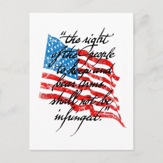 Carte Postale RKBA Ne Doit Pas Être Violé (Devant)