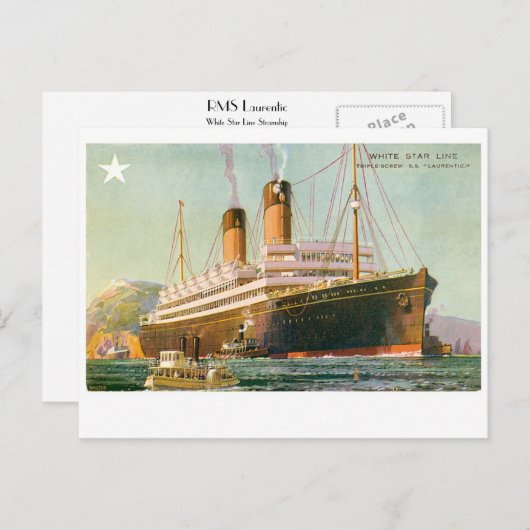 Carte Postale RMS Laurfaisant (Devant / Derrière)