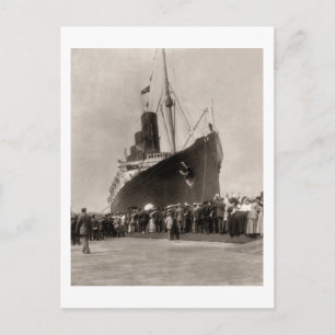 Carte Postale RMS Lusitania arrive à New York City 1907