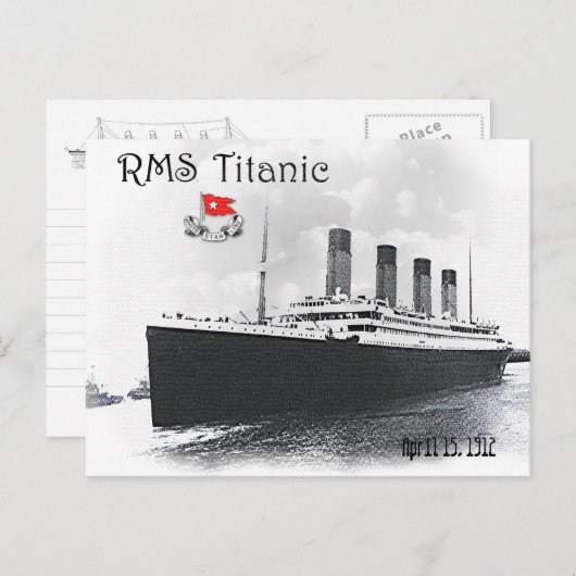 Carte Postale RMS Titanic (Devant / Derrière)