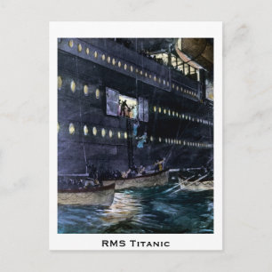 Carte Postale RMS Titanic s'évade rapidement aux Lifeboats!