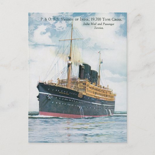 Carte Postale RMS Viceroy de l'Inde (Devant)