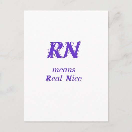 Carte Postale RN en violet (Devant)