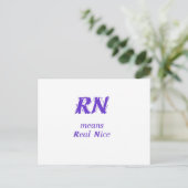 Carte Postale RN en violet (Debout devant)