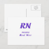 Carte Postale RN en violet (Devant / Derrière)