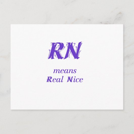 Carte Postale RN en violet (Devant)