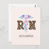 Carte Postale RN, infirmière autorisée (Devant / Derrière)