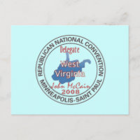 Carte postale RNC de McCAIN WV