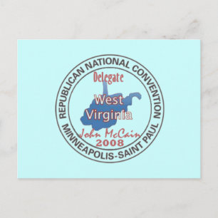 Carte postale RNC de McCAIN WV