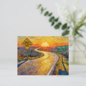 Carte Postale Road Journey Rock and Roll Never Ends Stringtown  (Debout devant)