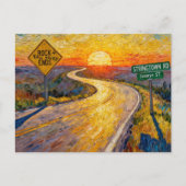 Carte Postale Road Journey Rock and Roll Never Ends Stringtown  (Devant)