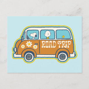 Carte Postale Road Trippin Van de road trip de Peanuts