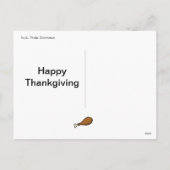 Carte postale Roadkill Thanksgiving (Dos)