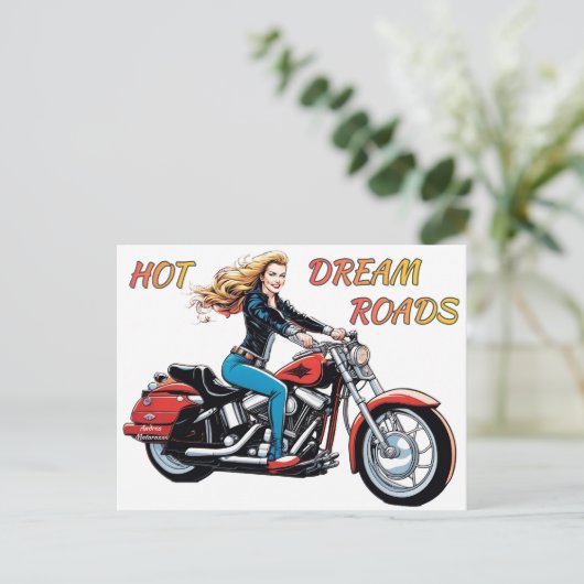 Carte Postale Roads Girl Hot Dream (Debout devant)