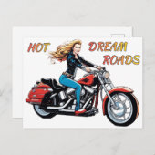 Carte Postale Roads Girl Hot Dream (Devant / Derrière)