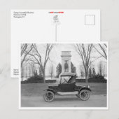 Carte Postale Roadster décapotable vintage (Devant / Derrière)