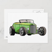 Carte Postale Roadster frais de hot rod (Devant / Derrière)