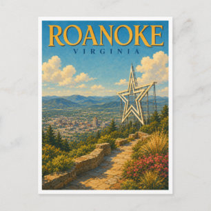Carte Postale Roanoke Virginie Roanoke Star GeoSaga