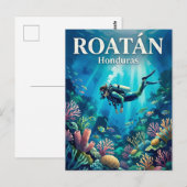 Carte Postale Roatán Honduras (Devant / Derrière)