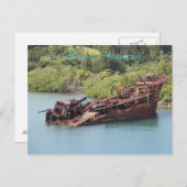 Carte Postale Roatan Honduras, Épave Le Long De La Côte (Devant / Derrière)