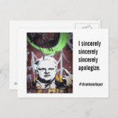 Carte Postale Rob Ford Crack maire "Je suis sincèrement sincère" (Devant / Derrière)