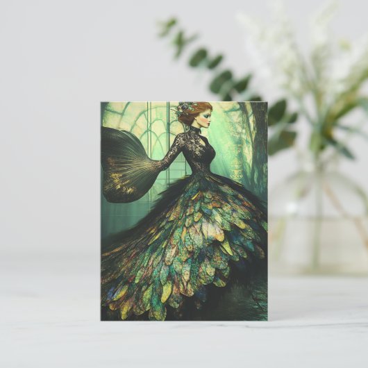 Carte Postale Robe à écailles de poisson de mode (Debout devant)