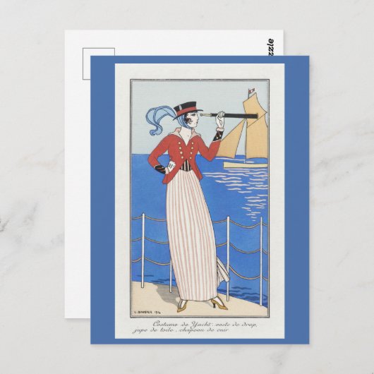 Carte Postale Robe Art déco parisienne (Devant / Derrière)