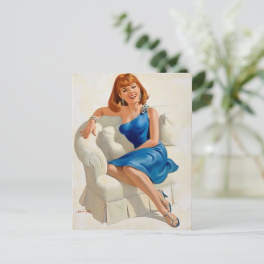 Carte Postale Robe bleue (Debout devant)