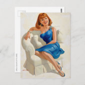 Carte Postale Robe bleue (Devant / Derrière)