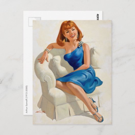 Carte Postale Robe bleue (Devant / Derrière)