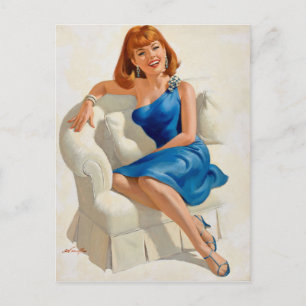 Carte Postale Robe bleue