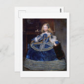 Carte Postale Robe bleue de l'infante Margarita Teresa, Velazque (Devant / Derrière)