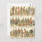 Carte Postale Robe civile historique (Devant / Derrière)