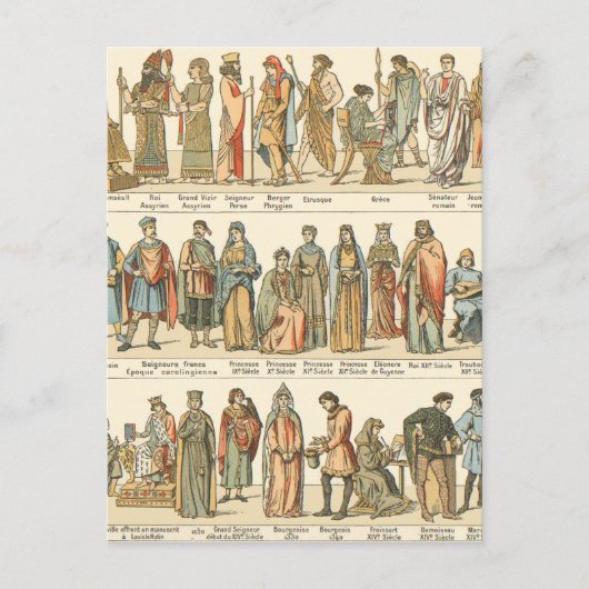 Carte Postale Robe civile historique (Devant)