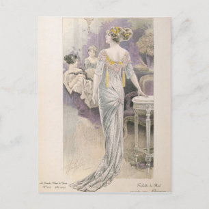 Carte Postale Robe de bal, des Grandes Modes de Paris