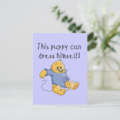 Carte Postale Robe de Chiot Habille Tshirts et cadeaux (Debout devant)