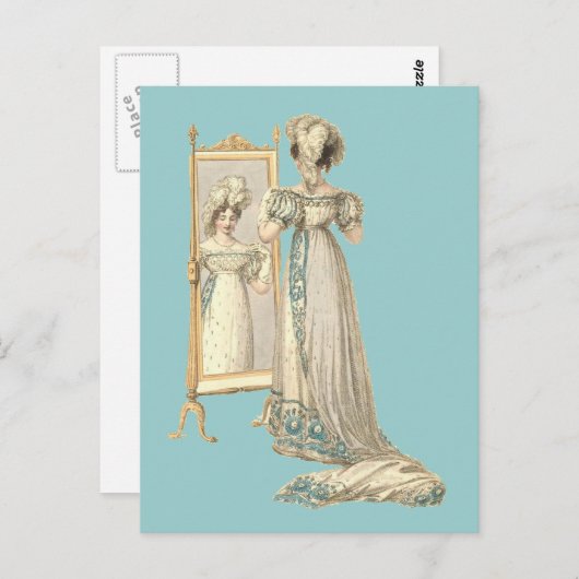 Carte Postale Robe de cour 1822 (Devant / Derrière)
