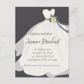 Carte Postale  Robe de mariée à fleurs Simple Fête de douche de  (Devant)