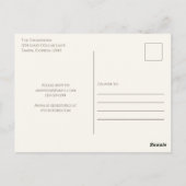 Carte Postale Robe de mariée élégante Feuilles d'automne pour en (Dos)