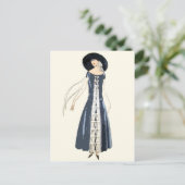 Carte Postale Robe de mode féminine et Casquette des années 1920 (Debout devant)