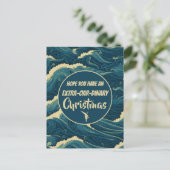 Carte Postale Robe de Noël personnalisée drôle (Debout devant)