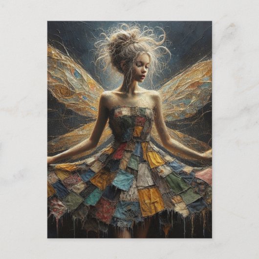 Carte Postale Robe de Patchwork (Devant)