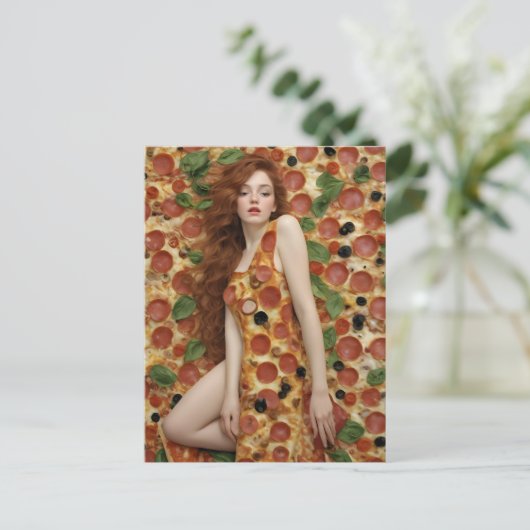 Carte Postale Robe De Pizza (Debout devant)