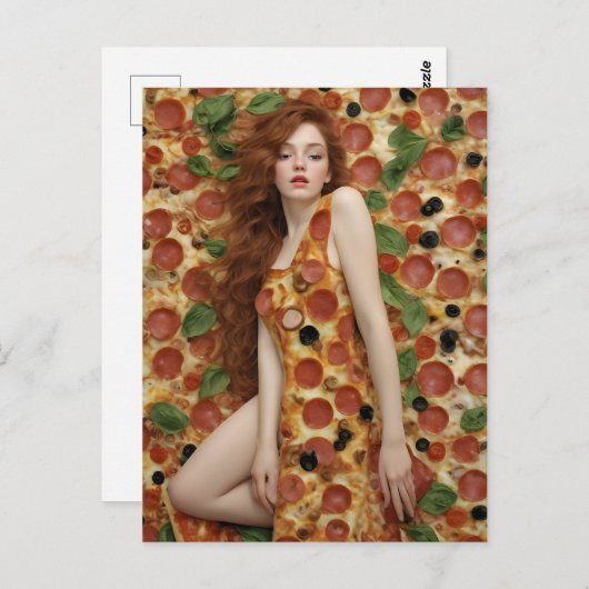 Carte Postale Robe De Pizza (Devant / Derrière)