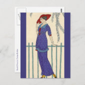 Carte Postale Robe de plage de George Barbier (Devant / Derrière)