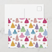 Carte Postale Robe de princesse conte de fée modèle petite fille (Devant / Derrière)