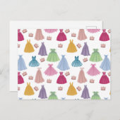 Carte Postale Robe de princesse Conte de fées Patron pour petite (Devant / Derrière)